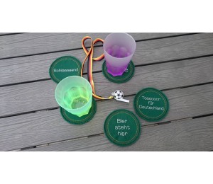 ITH Untersetzer - Fußball Silhouette